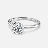 1.5ct Bezel-Set Center Round Diamond Ring