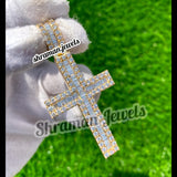 Icy CROSS Baguette VVS 10K Gold Pendant for Men