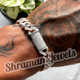 10MM 2 Tone VVS Cuban Hip Hop Bracelet for Men