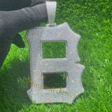 CUSTOM LETTER B HIP HOP VVS  PENDANT