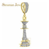 Icy Chess  KING Pawn Diamond Charm for Men