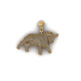 Men's fully iced out Natural Diamond BULL Statement Piece