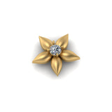 14K Real Gold Cute Flower Diamond Pendant for Women