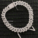 12MM Custom Initial Letter Cuban Link Bracelet for Gift