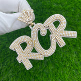 Men's custom Iced out RCR Letter Pendant