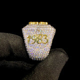 Men's Hip Hop Custom "PIMP HANK" Icy Bust Down Ring