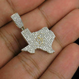 Custom Iced Out TEXAS Map VVS Charm