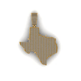 Custom Iced Out TEXAS Map VVS Charm