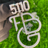 Custom "FBG" Logo Trending Icy Diamond Pendant