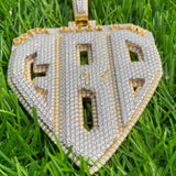 Men's Custom Letter GBP Icy Pendant