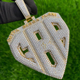 Men's Custom Letter GBP Icy Pendant