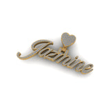 Personalized Iced Out "JAZMINE" Name Letter Pendant for Women