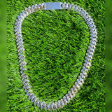 18MM Premium Classic Cuban Link Chain with VVS Moissanite Diamond