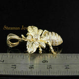 Men's fancy Insect VVS Diamond 10K Gold Pendant