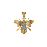 Men's fancy Insect VVS Diamond 10K Gold Pendant