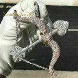 Iced Out CUPID  LOVE ARROW Pendant