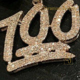 Trending Iced Out 100 Emoji VVS Moissanite Diamond Charm