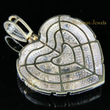 Iced out VVS Heart Shape Diamond Charm