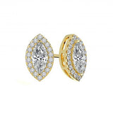 Marquise Cut Diamond Halo Stud Earring