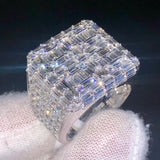 Iced Out Baguette Diamond Champion Ring