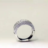 Men Custom Iced out Round Diamond Ring