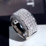 Men Custom Iced out Round Diamond Ring