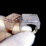 Iced Out Baguette Diamond Men's Ring