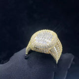 Unisex Iced out Baguette Diamond Ring