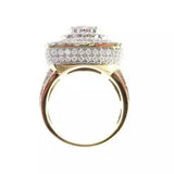 Moissanite Iced Out Hip Hop Rapper Ring in 10K Gold