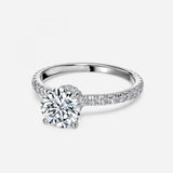 Round Hidden Halo Engagement Ring