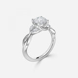 Round & Marquise Cut Diamond Engagement Ring