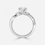 Round & Marquise Cut Diamond Engagement Ring