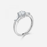 Three Stone Round Cut Engagement Ring