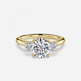 Round Cut Trilogy Engagement Ring