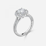 Round Cut Halo Engagement Ring