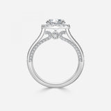 Round Cut Halo Engagement Ring