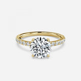 Round Cut Pave Set Diamond Band