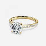 Round Cut Pave Set Diamond Band