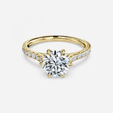 Round Brilliant Cut Micro Setting Diamond Ring