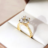 Round Brilliant Cut Micro Setting Diamond Ring