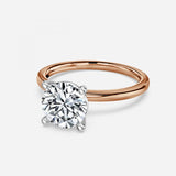 Two Tone Round Solitaire Engagement Ring