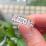 Women Emerald Cut Diamond Wedding Band