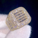 Iced Out Baguette Diamond Men’s Ring