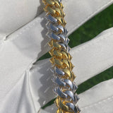 14.5MM Iced Out Diamond Cuban Bracelet