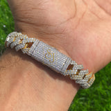 14.5MM Iced Out Diamond Cuban Bracelet