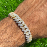 14.5MM Iced Out Diamond Cuban Bracelet