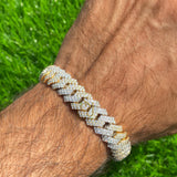 14.5MM Iced Out Diamond Cuban Bracelet