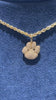 Small Dog Paw 10K Solid Gold Pendant