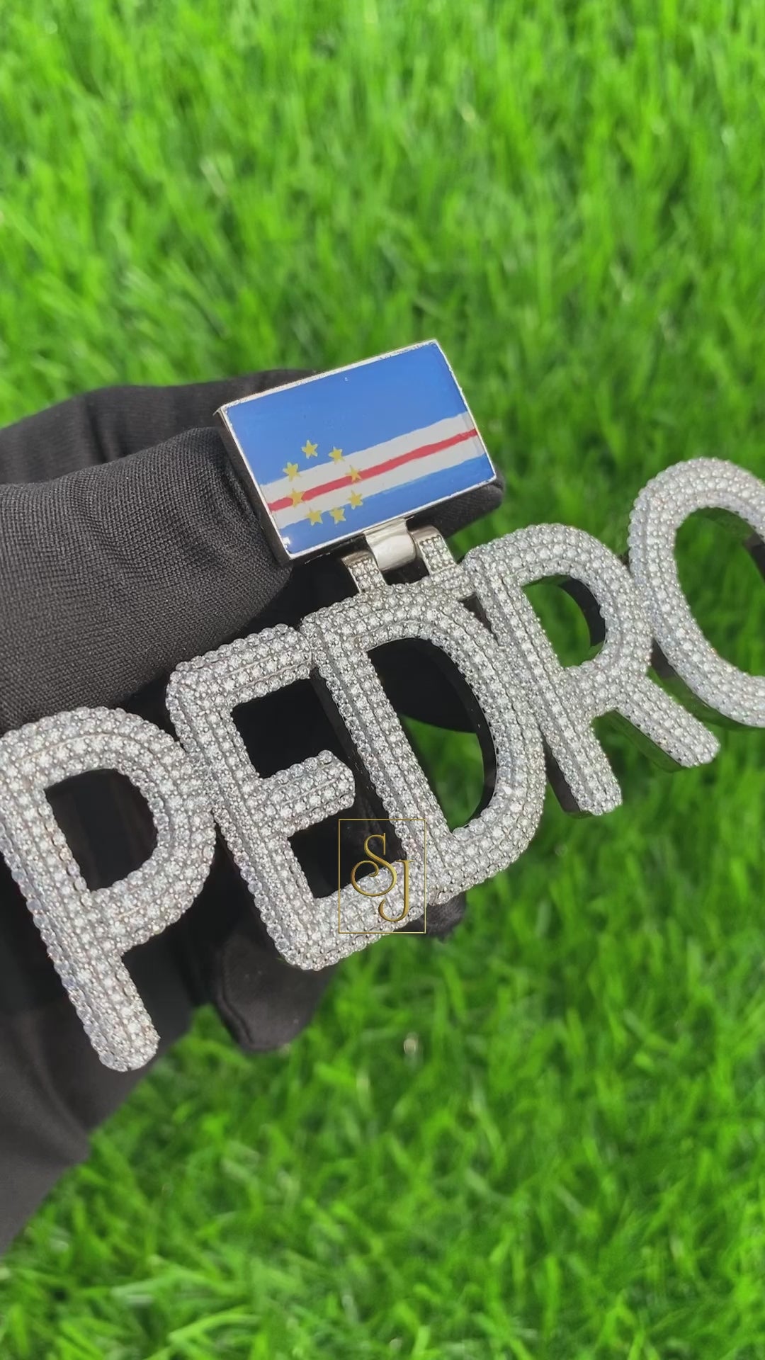 Custom Name "PEDRO" Diamond Pendant