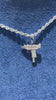 Small UZI Gun Moissanite Pendant